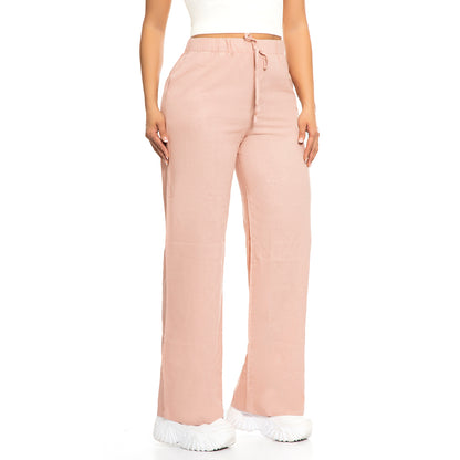 Ref 9002, Pantalon Straight leg Palazzo, color palo de rosa